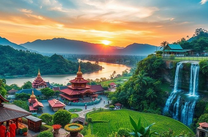 1 Day Mekong Pak Ou Caves Kuang Si Waterfalls Local Villages Tour - Two hours at Kuang Si Falls