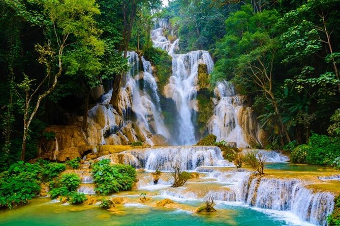 1 Day Mekong Pak Ou Caves Kuang Si Waterfalls Local Villages Tour - Cruising the Mekong toward Pak Ou Caves