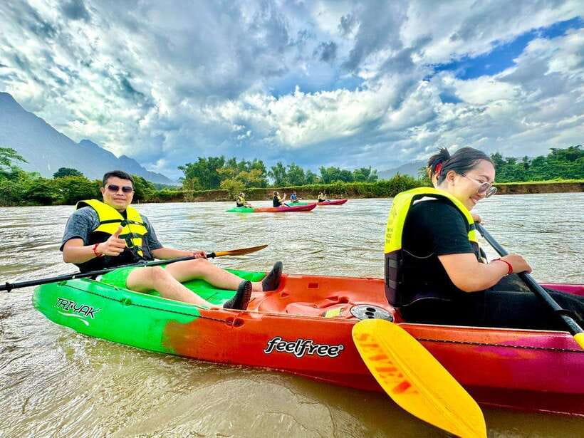 Day Trip Vientiane - VangVieng by Express Train - Cooling off at the Blue Lagoon