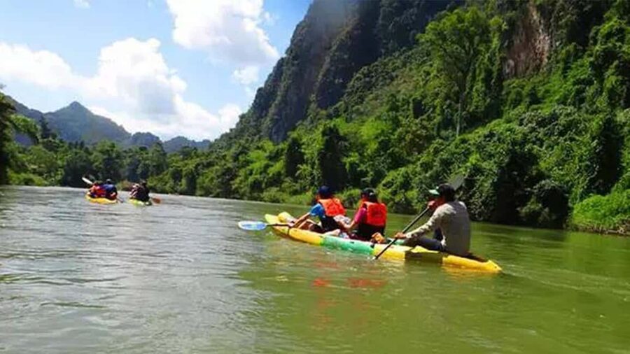 From Vientiane:Vang Vieng Day Trip Including Hot Air Balloon - From Vientiane to Vang Vieng by private vehicle