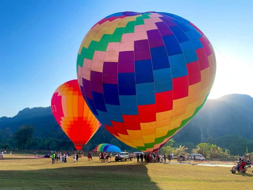 Hot Air Balloon in VangVieng pick up-drop off - The early morning begins with hotel pickup