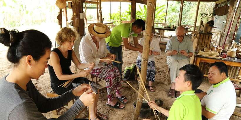 Luang Prabang: Bamboo Weaving Workshop & Cooking Class - Music, dancing, and the human side of the visit