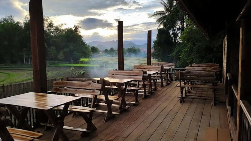 Luang Prabang: Evening Cooking Class & Local Baci Ceremony - Eating together in the Lao style