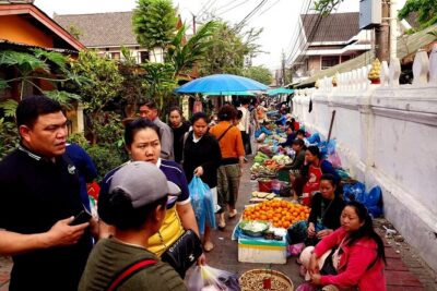 Luang Prabang Foodie Walking Tour and Monk Blessing
