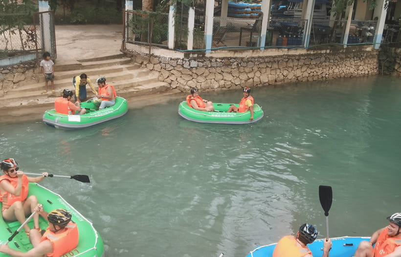 Luang Prabang: Kuang Si Waterfall Jungle Rafting - The 1-kilometer and 3-kilometer choices