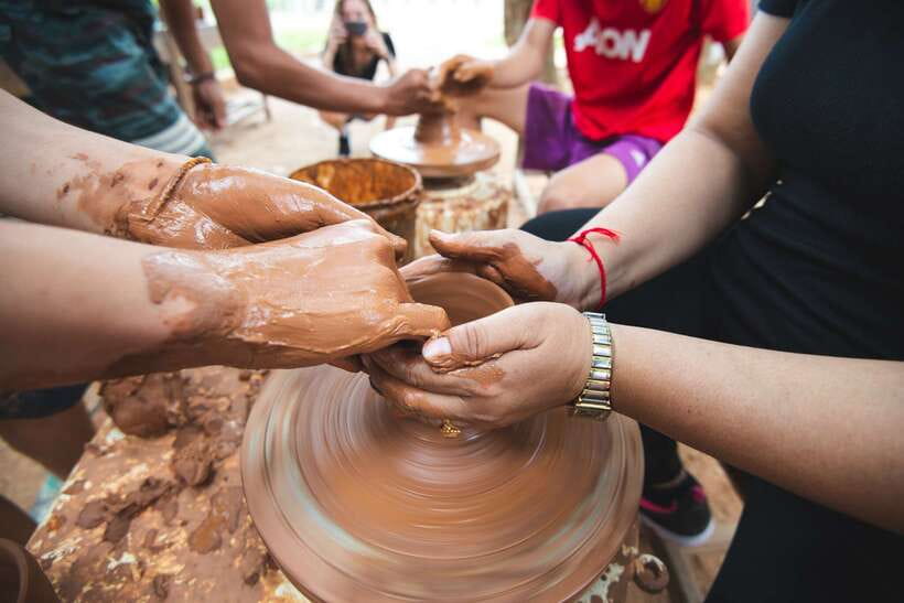 Luang Prabang: Pottery Workshop & Wat Chomphet cycling Tour - Crossing the Mekong on a local car ferry