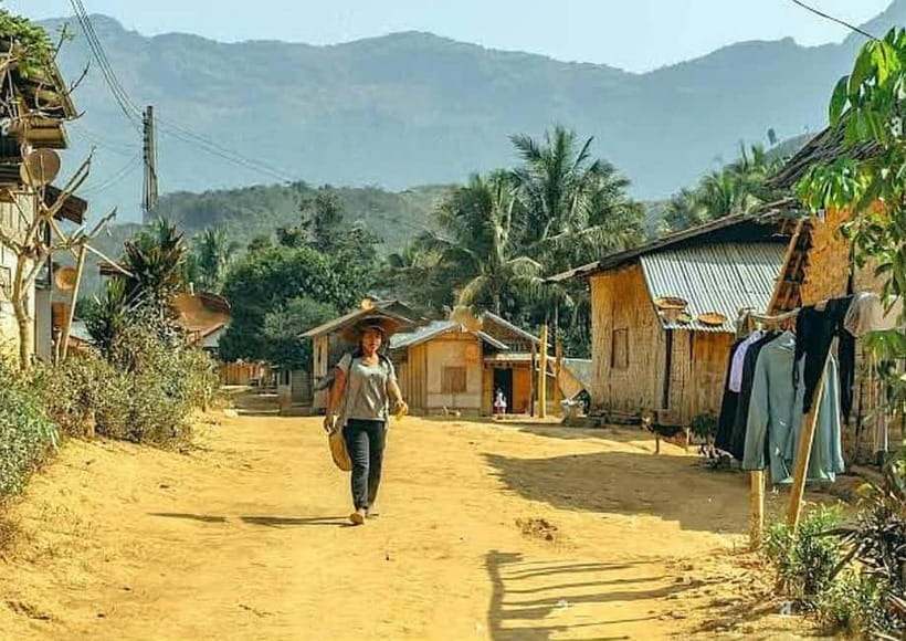 Nong Khiaw: 2-Day Trekking,Hmong village,Home Stay&Kayaking - Tuk-tuk roads to Ban Naluang and the first villages