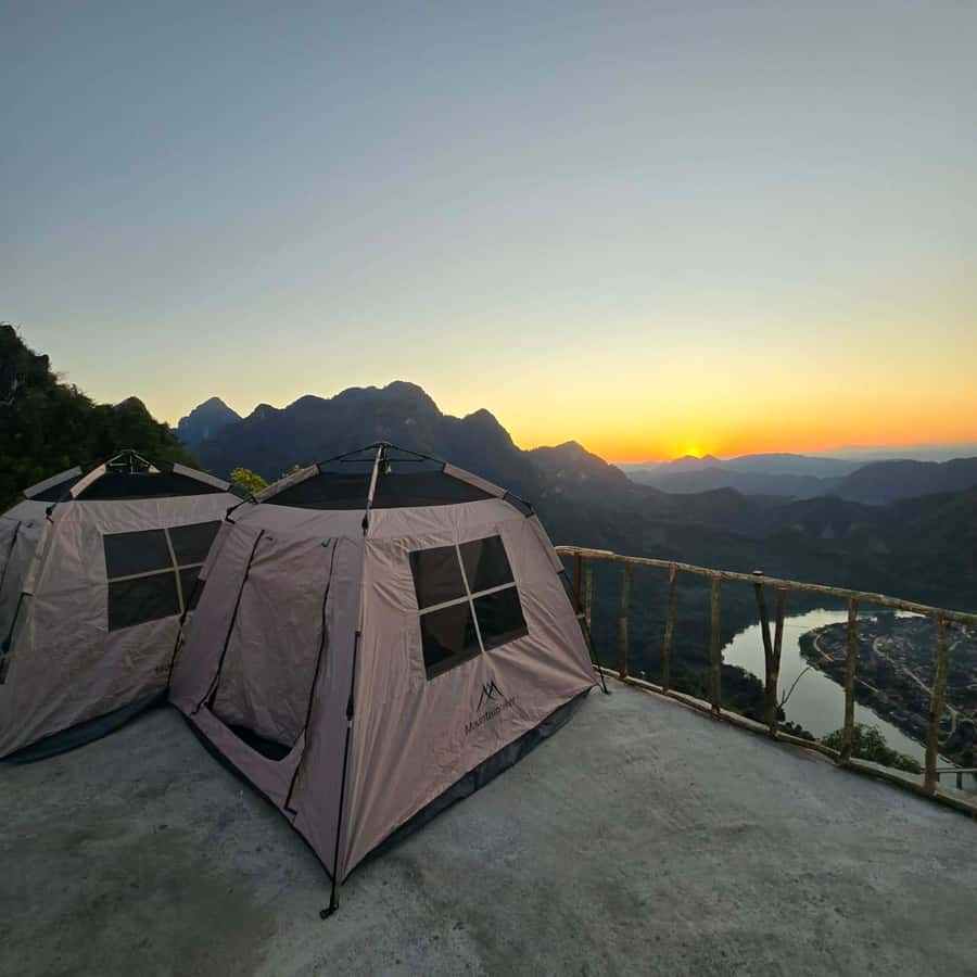 Overnight Camping At nong khiaw view point, 360 view - Starting the Hike at 2:00 PM