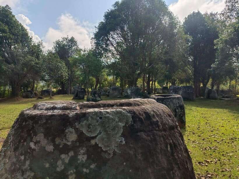 Plain of jars share group tour - Site 2 at Ban Nakho, the best view of the day