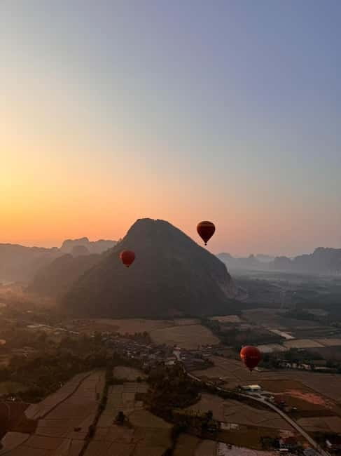 Vang Vieng: Hot Air Balloon Ride with City Hotel Pickup - Key points to know before booking