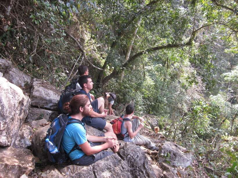 Vang Vieng: Jungle & Caves Full-Day Private Trekking Tour - The descent to Secret Eden