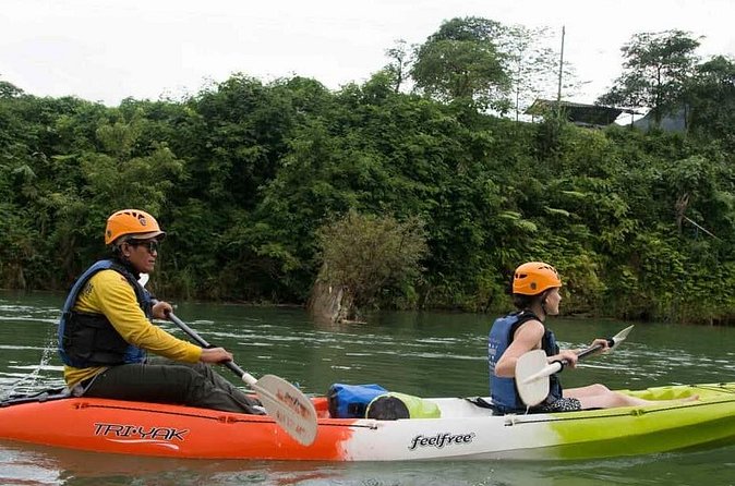 Vang Vieng Kayaking Fun Rapid and Float Tour - Floating toward town