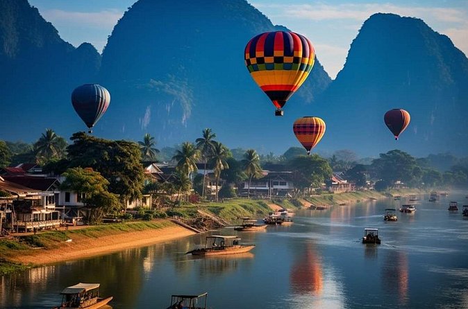 Vang Vieng Laos Hot Air Balloon Adventure Tour - What you see during the 30-minute flight