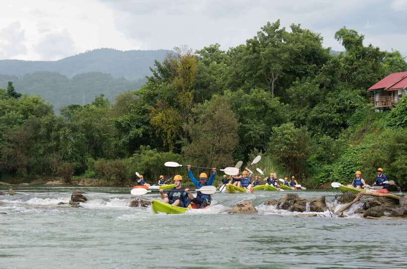 Vang Vieng: Nam Song River Kayak Tour - Paddling Through Small Rapids on the Nam Song