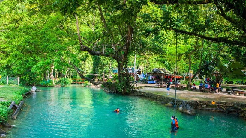 Vangvieng a beauty and incredible things to do. - Cave tubing brings a different kind of adventure