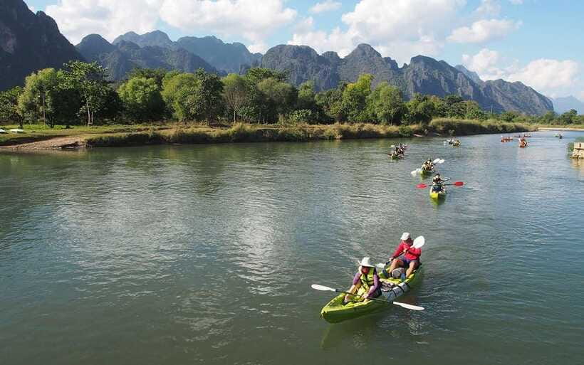 Vangvieng a beauty and incredible things to do. - Phanamxay viewpoint: the stop that ties the scenery together